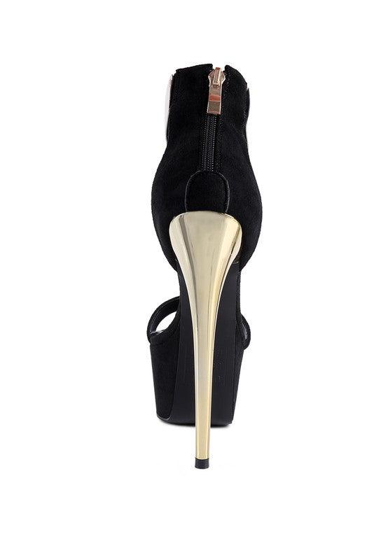 COSMO GIRL METAL BAND HIGH HEELED SANDALS - Fashionistas Showroom