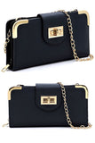 Fashion Turn Lock Crossbody Wallet - Fashionistas Showroom