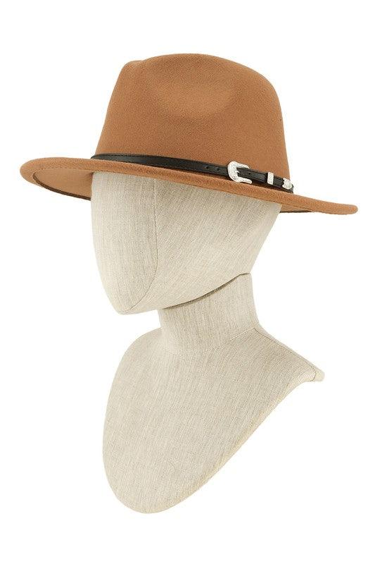 Basic Buckle Fedora Hat - Fashionistas Showroom
