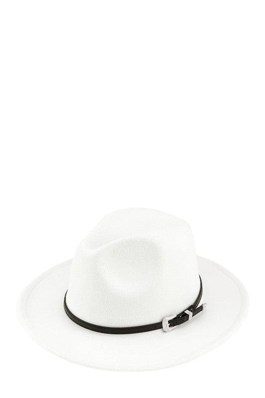 Basic Buckle Fedora Hat - Fashionistas Showroom