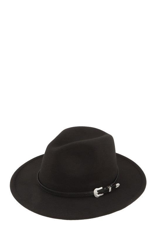 Basic Buckle Fedora Hat - Fashionistas Showroom