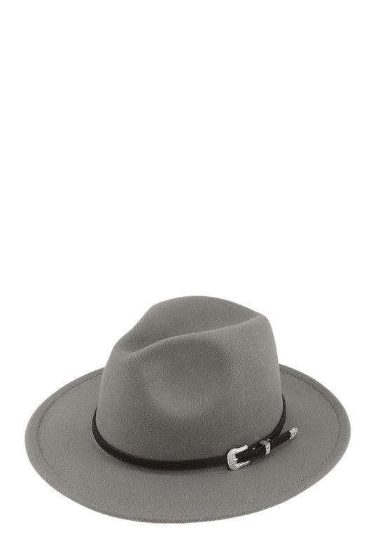 Basic Buckle Fedora Hat - Fashionistas Showroom