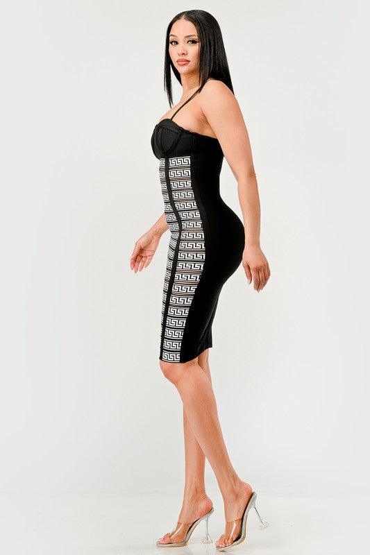 Maze Enigma Bodycon Dress - Fashionistas Showroom