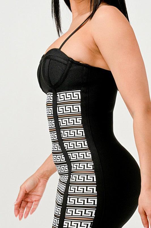 Maze Enigma Bodycon Dress - Fashionistas Showroom