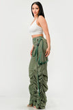 Ruched Utility Elegance Pants - Fashionistas Showroom
