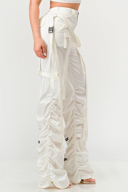Ruched Utility Elegance Pants - Fashionistas Showroom