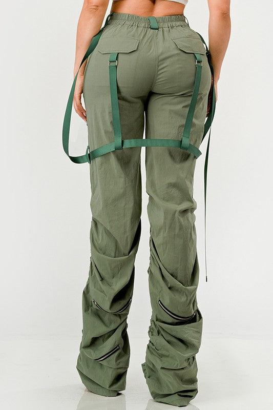 Ruched Utility Elegance Pants - Fashionistas Showroom