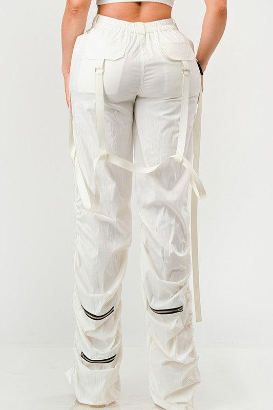 Ruched Utility Elegance Pants - Fashionistas Showroom