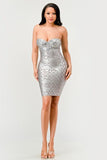 Gilded Glamour Strapless Dress - Fashionistas Showroom