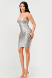 Gilded Glamour Strapless Dress - Fashionistas Showroom