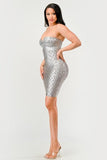 Gilded Glamour Strapless Dress - Fashionistas Showroom