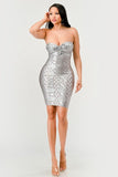 Gilded Glamour Strapless Dress - Fashionistas Showroom