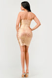 Gilded Glamour Strapless Dress - Fashionistas Showroom