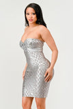 Gilded Glamour Strapless Dress - Fashionistas Showroom