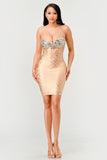 Gilded Glamour Strapless Dress - Fashionistas Showroom