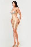 Gilded Glamour Strapless Dress - Fashionistas Showroom