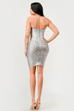 Gilded Glamour Strapless Dress - Fashionistas Showroom