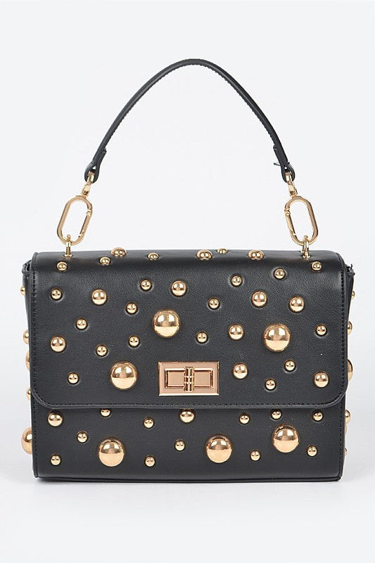 Mix Studs Convertible Top Handle Swing Bag - Fashionistas Showroom