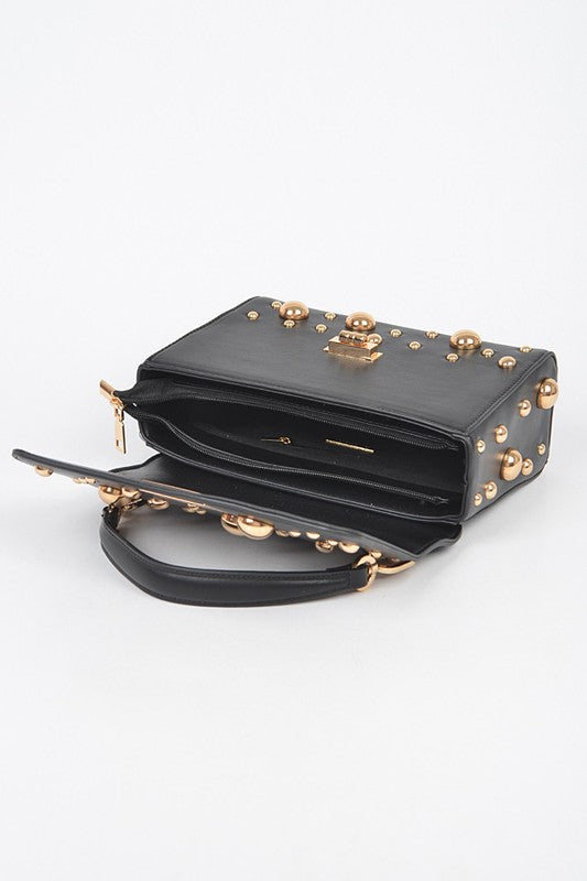 Mix Studs Convertible Top Handle Swing Bag - Fashionistas Showroom