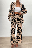 Printed Button Up Shirt and Pants Set - Fashionistas Showroom