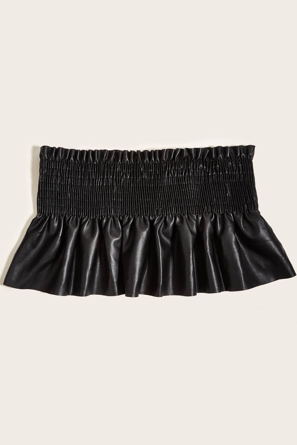 Smocked Lace-Up PU Leather Belt - Fashionistas Showroom