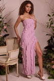 Sexy Strapless Backless Split Tassel Elegant Dress - Fashionistas Showroom