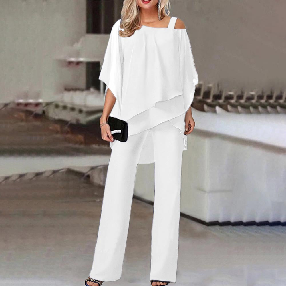 Solid Color Loose Casual Bat Sleeve Irregular Suit - Fashionistas Showroom