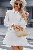 Smocked Tied Balloon Sleeve Mini Dress - Fashionistas Showroom