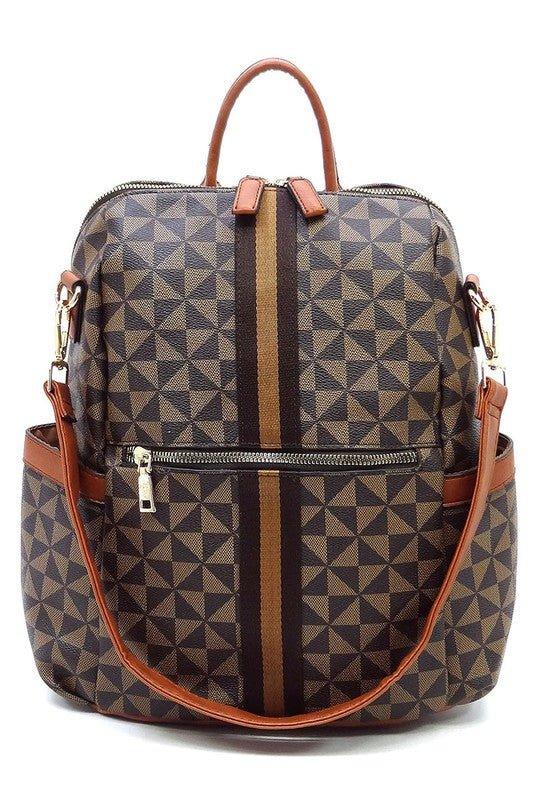 PM Monogram Striped Convertible Backpack - Fashionistas Showroom HANDBAGS