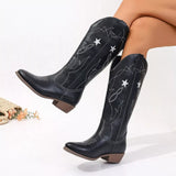 Western Star Embroidered Cowboy Boots