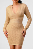 ATHINA HOLIDAY COLLECTION GOLD BANDAGE DRESS - Fashionistas Showroom