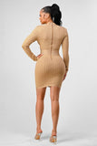 ATHINA HOLIDAY COLLECTION GOLD BANDAGE DRESS - Fashionistas Showroom