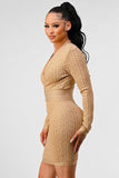 ATHINA HOLIDAY COLLECTION GOLD BANDAGE DRESS - Fashionistas Showroom