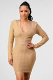 ATHINA HOLIDAY COLLECTION GOLD BANDAGE DRESS - Fashionistas Showroom