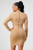 ATHINA HOLIDAY COLLECTION GOLD BANDAGE DRESS - Fashionistas Showroom