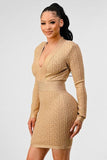 ATHINA HOLIDAY COLLECTION GOLD BANDAGE DRESS - Fashionistas Showroom