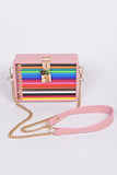 Iconic Locket Color Pencil Box Clutch