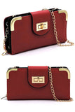 Fashion Turn Lock Crossbody Wallet - Fashionistas Showroom
