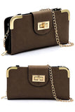 Fashion Turn Lock Crossbody Wallet - Fashionistas Showroom