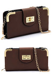 Fashion Turn Lock Crossbody Wallet - Fashionistas Showroom
