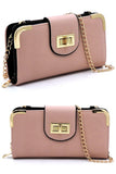 Fashion Turn Lock Crossbody Wallet - Fashionistas Showroom