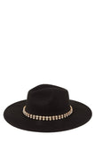 Rhinestone Accent Fedora Hat - Fashionistas Showroom