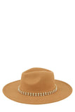 Rhinestone Accent Fedora Hat - Fashionistas Showroom