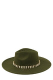 Rhinestone Accent Fedora Hat - Fashionistas Showroom