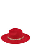 Rhinestone Accent Fedora Hat - Fashionistas Showroom
