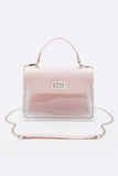 2 Tone Top Handle Transparent Stadium Bag - Fashionistas Showroom