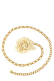 Flower Charm Accent Chain Belt - Fashionistas Showroom