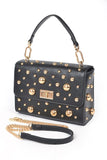 Mix Studs Convertible Top Handle Swing Bag - Fashionistas Showroom