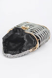 Weaved Rhinestone Basket Box Clutch - Fashionistas Showroom