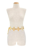 Hammered Metal Cross Shape Chain Belt - Fashionistas Showroom